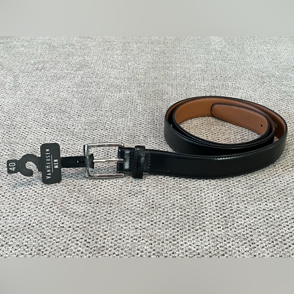 Van Heusen Black Leather Belt 40
